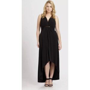 Size 2 BOSTON PROPER‎ BLACK HIGH-LOW MAXI DRESS Evening Wedding Special Occasion